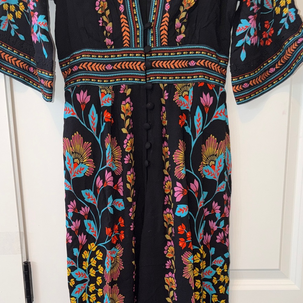 FARM Rio Printed V Neck Jumpsuit in Bloom Sz XS NWT - Picture 6 of 13